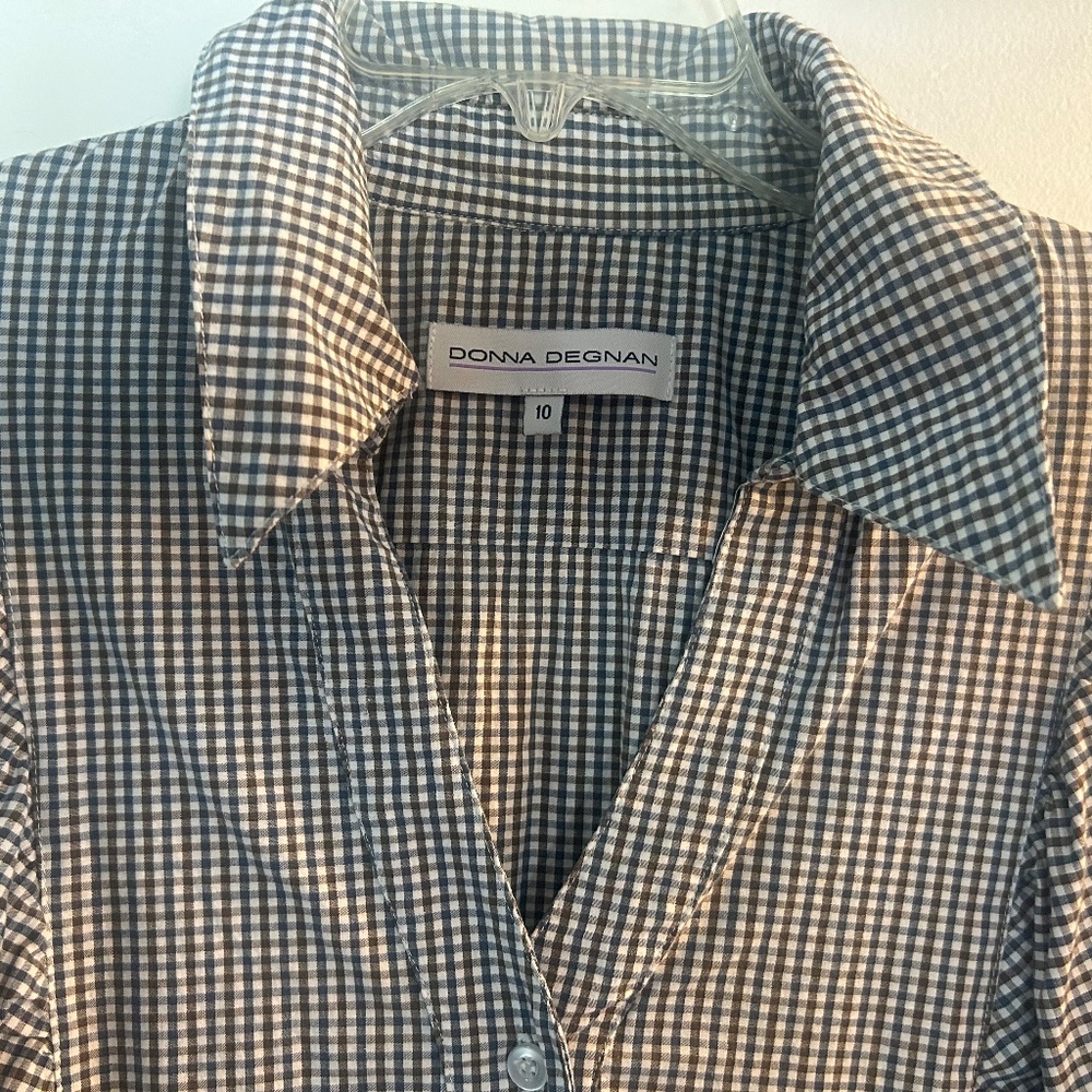 Donna Degnan Check Blouse